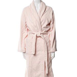 Frette Luxury Robe Blush Pink Shawl Collar Belted Bathrobe Luxury Womens S